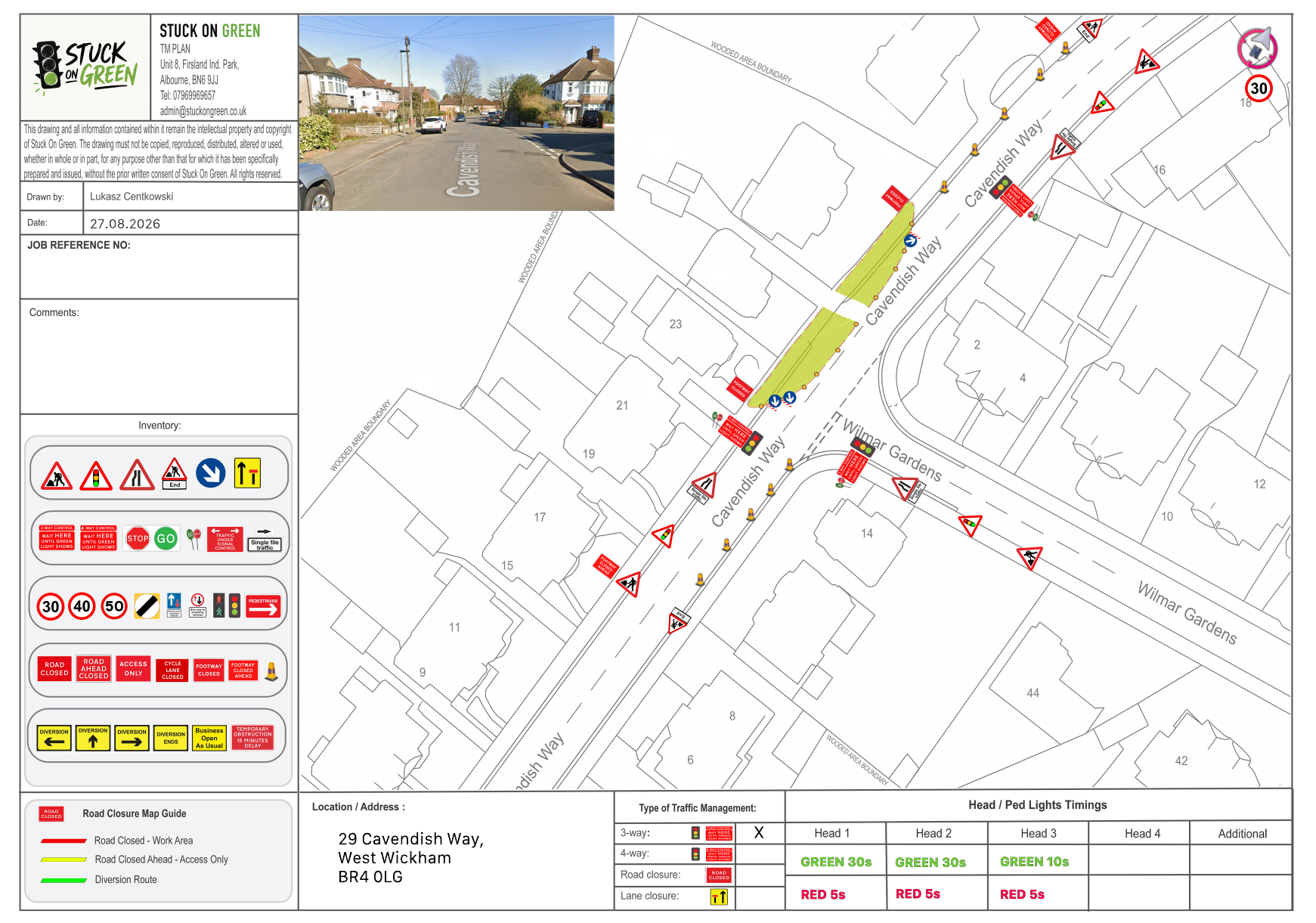Typical CAD traffic management plan