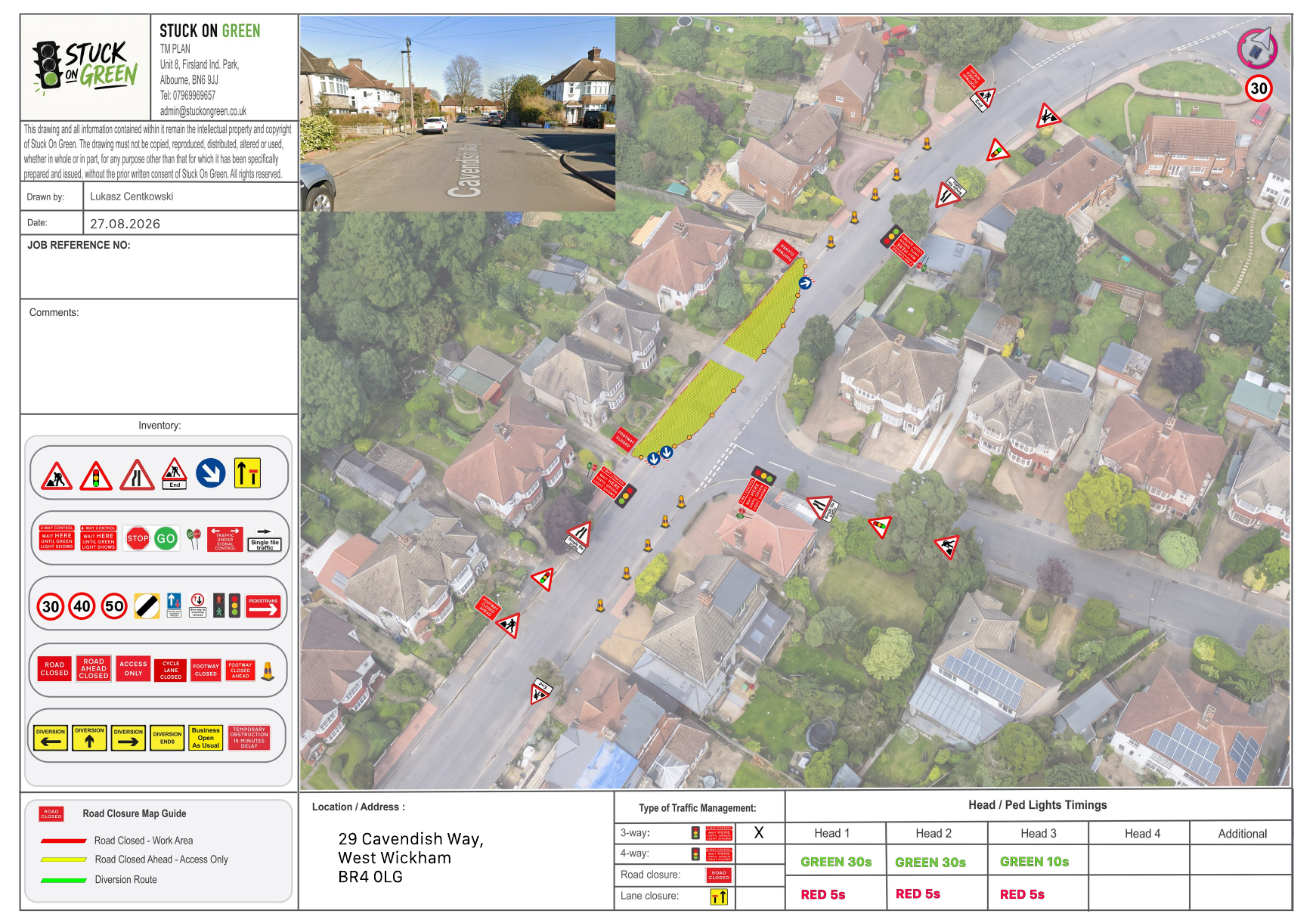 Semi 3D traffic management plan